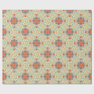 Floral Folk pattern Wrapping Paper