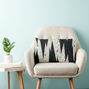 Floral Footpath Lumbar Pillow Watanabe Seitei Art