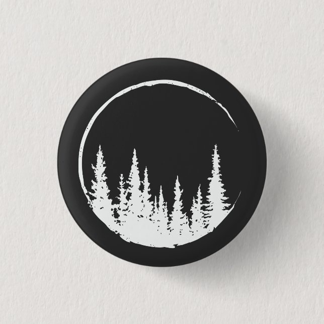 Floral Forest Circle Tree Loving Forest Tree 3 Cm Round Badge (Front)