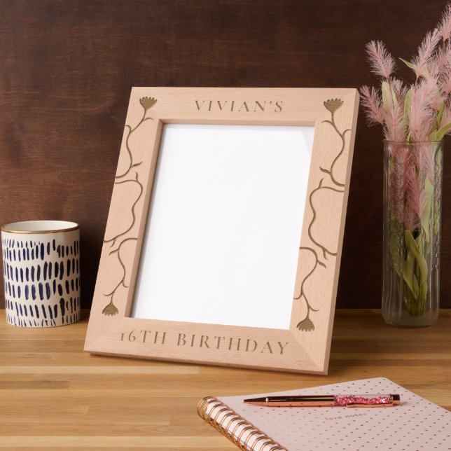 Floral Forest Personalise Photo Etched Frames (Left)