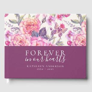 Floral Forever in Our Hearts Guest Book