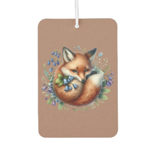 Floral Fox Botanical Woodland Art Car Air Freshener