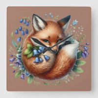 Floral Fox Botanical Woodland Art