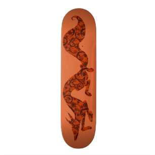 Floral Fox Skateboard