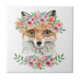 Floral Fox Tile