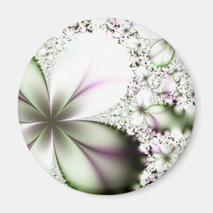 Floral Fractal Art Magnet