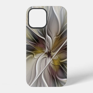 Floral Fractal, Fantasy Flower with Earth Colours iPhone 12 Case