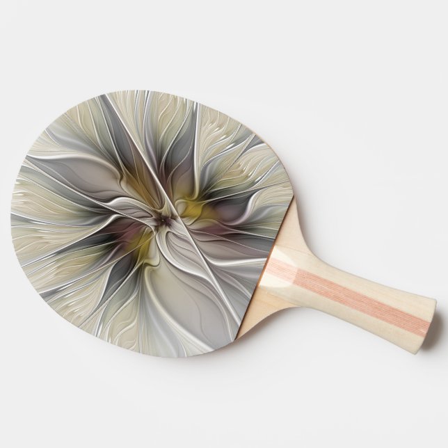 Floral Fractal, Fantasy Flower with Earth Colours Ping Pong Paddle (Side)