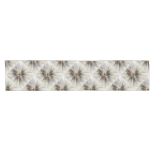 Floral Fractal, Fantasy Flower with Earth Colours Short Table Runner