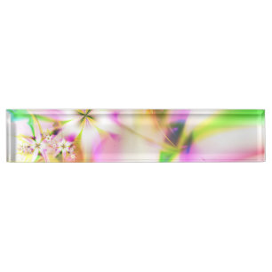 Floral fractal nameplate