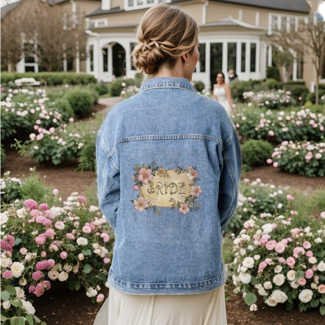 Floral Frame Bride Denim Jacket (Creator Uploaded)
