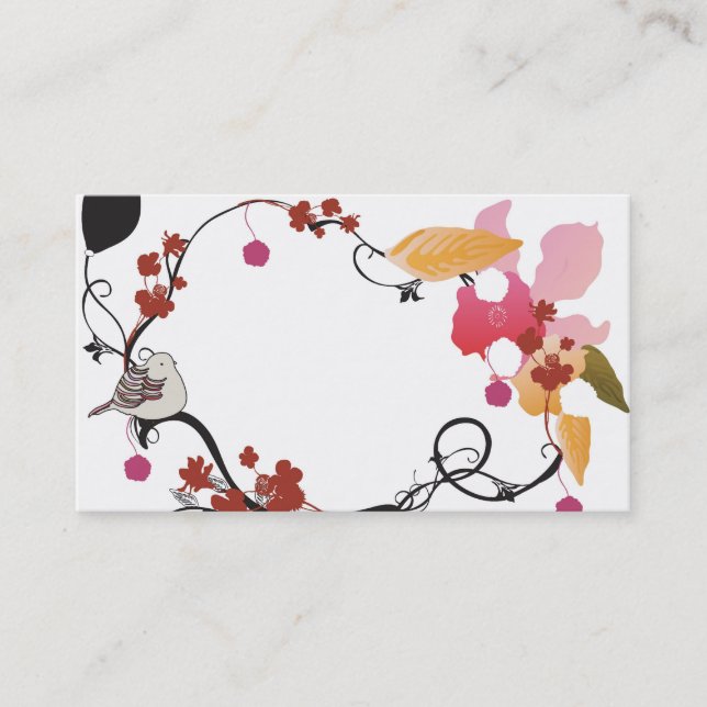 Floral frame Business Card (Front)