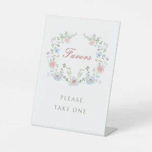 Floral Frame Favours Pedestal Sign
