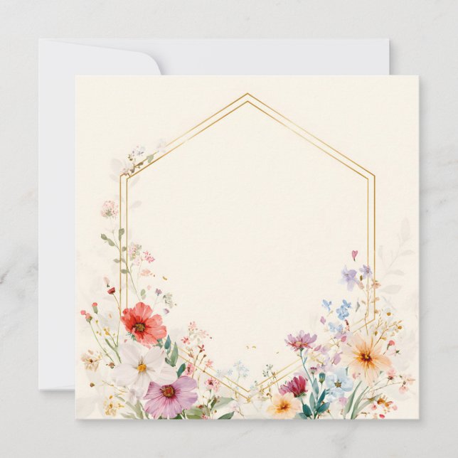 Floral Frame Greeting Card (Front)