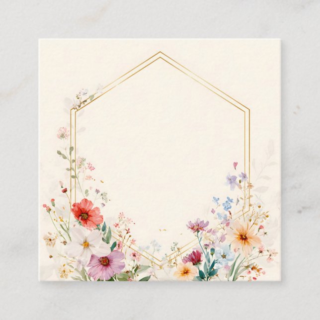 Floral Frame Greeting Card (Front)