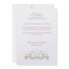 Floral Frame Monograms Catholic Wedding Invitation
