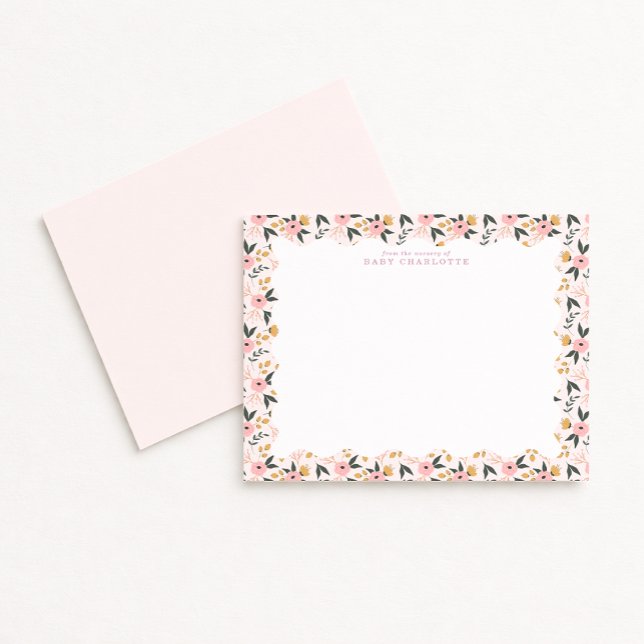 Floral Frame Nursery  Note Card (Creator Uploaded)
