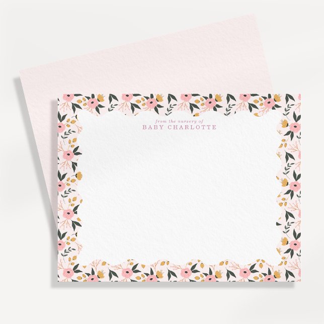 Floral Frame Nursery  Note Card (Creator Uploaded)