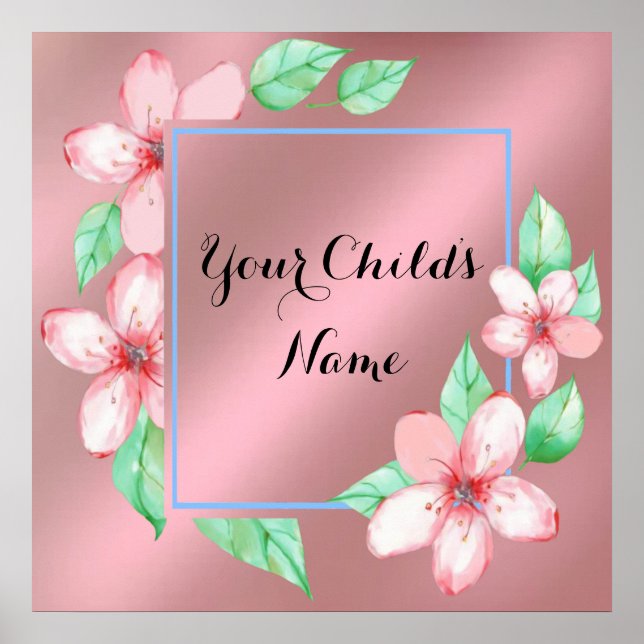 Floral Frame Poster (Front)