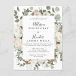 Floral Frame Save the Date Postcard<br><div class="desc">This modern photo wedding save the date flat card has a warm, minimalist design. The front features a lively script text above your first names and date. On the back, we've set the background as transparent, so that the colour of the paper will serve as the base colour. You can...</div>