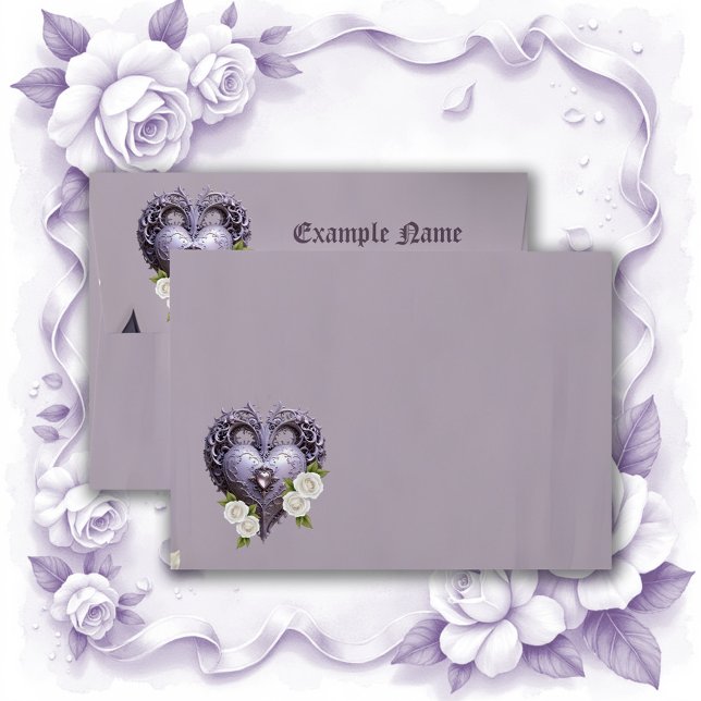 Floral frame with a heart and white roses envelope (Creator Uploaded)