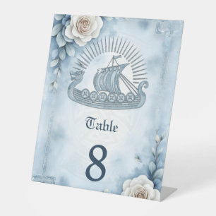 Floral Frame with Roses and Celtic Design. Pedestal Sign