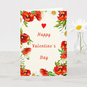 Floral Framed Valentine's Day Card
