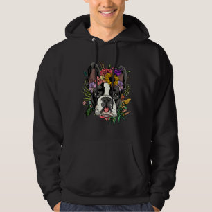 Floral French Bulldog Dog Spring Nature Lovers Hoodie