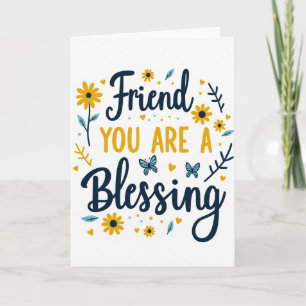 Floral Friend Blessing Card