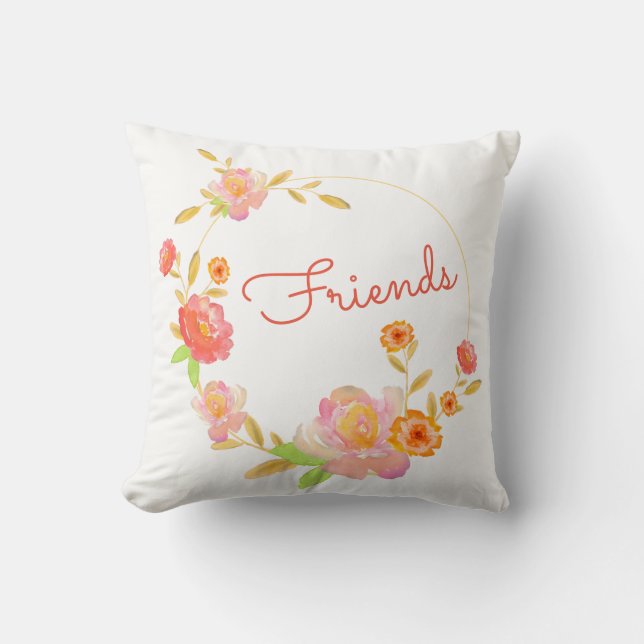 Floral Friends Pillow (Front)
