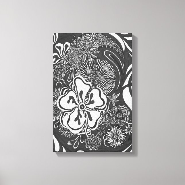 Floral Frill | Customisable Stretched Canvas Print (Front)