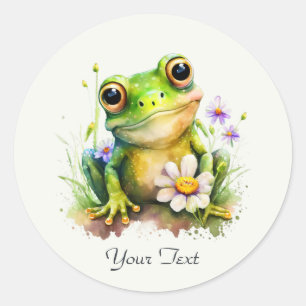Floral Frog Sticker