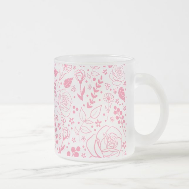 Floral Frosted Mug (Right)