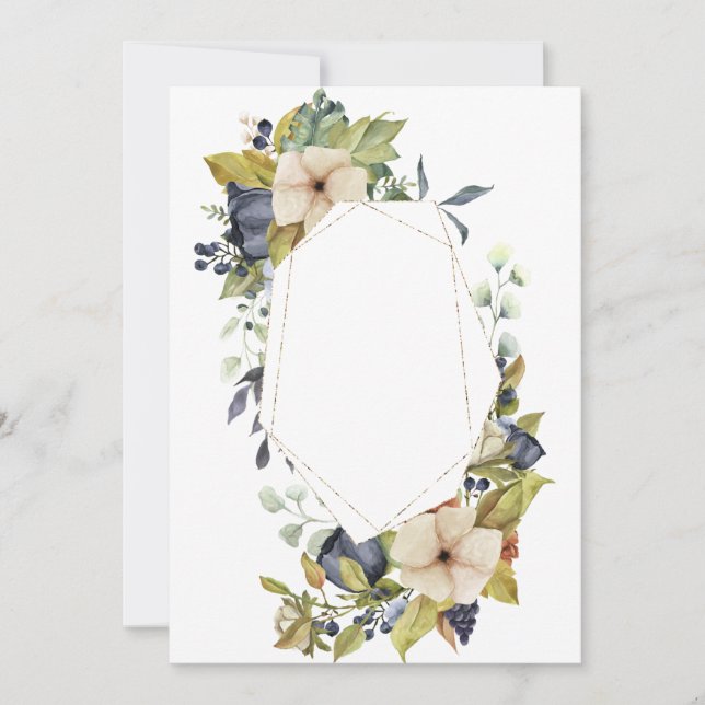 Floral fruit fall harvest frame Invitation (Front)