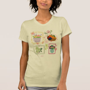 Floral Fruit Illustration T-Shirt   