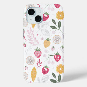 “Floral Fruit Pattern iPhone / iPad Case” 15 Case