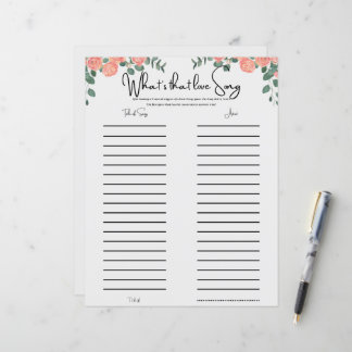 Floral Fun Musical Bridal Shower Game 