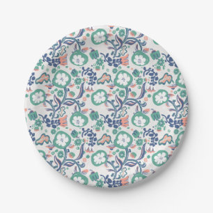 Floral Fun Print Paper Plate