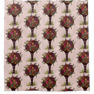 Floral Fun Shower Curtain with Trending Colours