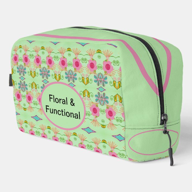 Floral & Functional:  Forever in Bloom  Dopp Kit (Right Corner)