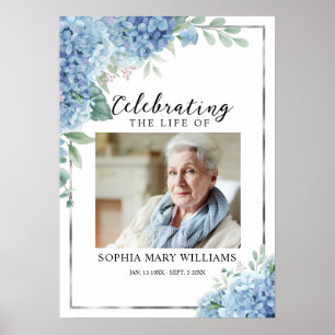 Floral Funeral Celebration of Life Welcome Sign