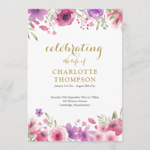 Floral Funeral Memorial Order Of Service Programme