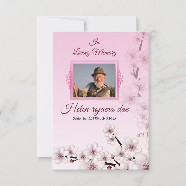 Floral Funeral Program Template (Front)