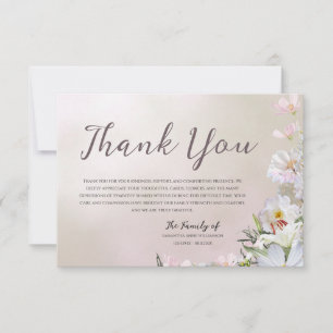 Floral Funeral Thank You Card