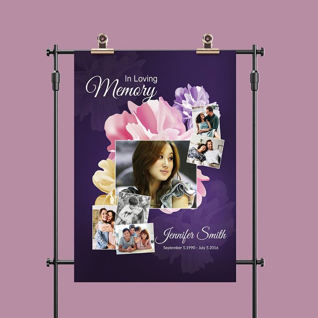 Floral Funeral Welcome Sign Template (Creator Uploaded)