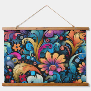 Floral Funkadelic Botanical Hanging Tapestry