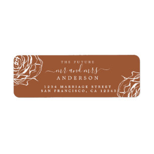 Floral Future Mr Mrs TerraCotta Return Address