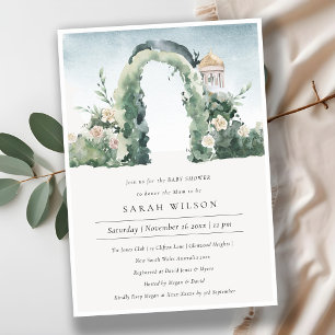 Floral Garden Arch Botanical Baby Shower Invite