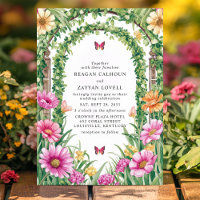 Floral Garden Archway and Butterfly Wedding