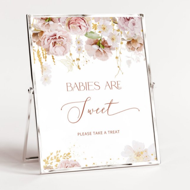 Floral garden Babies are sweet take a treat Poster (Creator Uploaded)